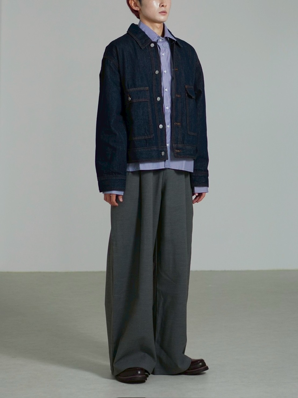 r*様 Chikashitsu＋ デニムジャケット 受注制【Chikashitsu +】2 pocket rigid denim jacket