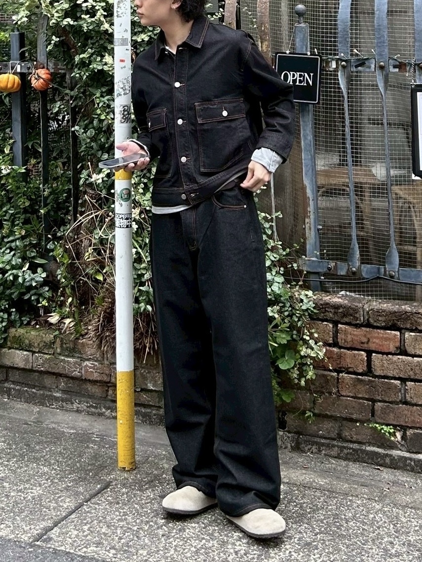 受注制【Chikashitsu +】2 pocket rigid denim jacket