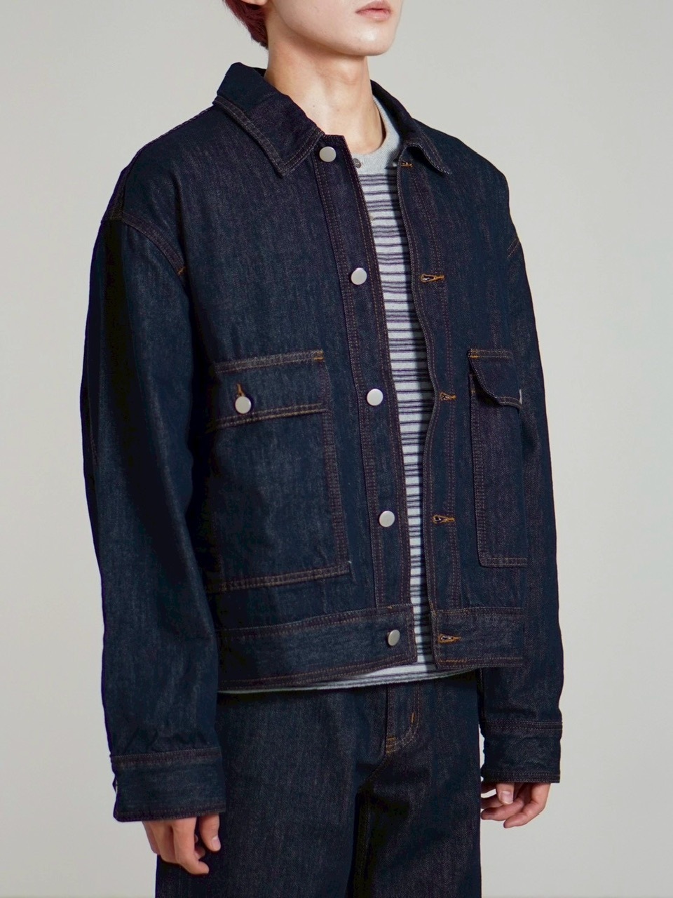 受注制【Chikashitsu +】2 pocket rigid denim jacket