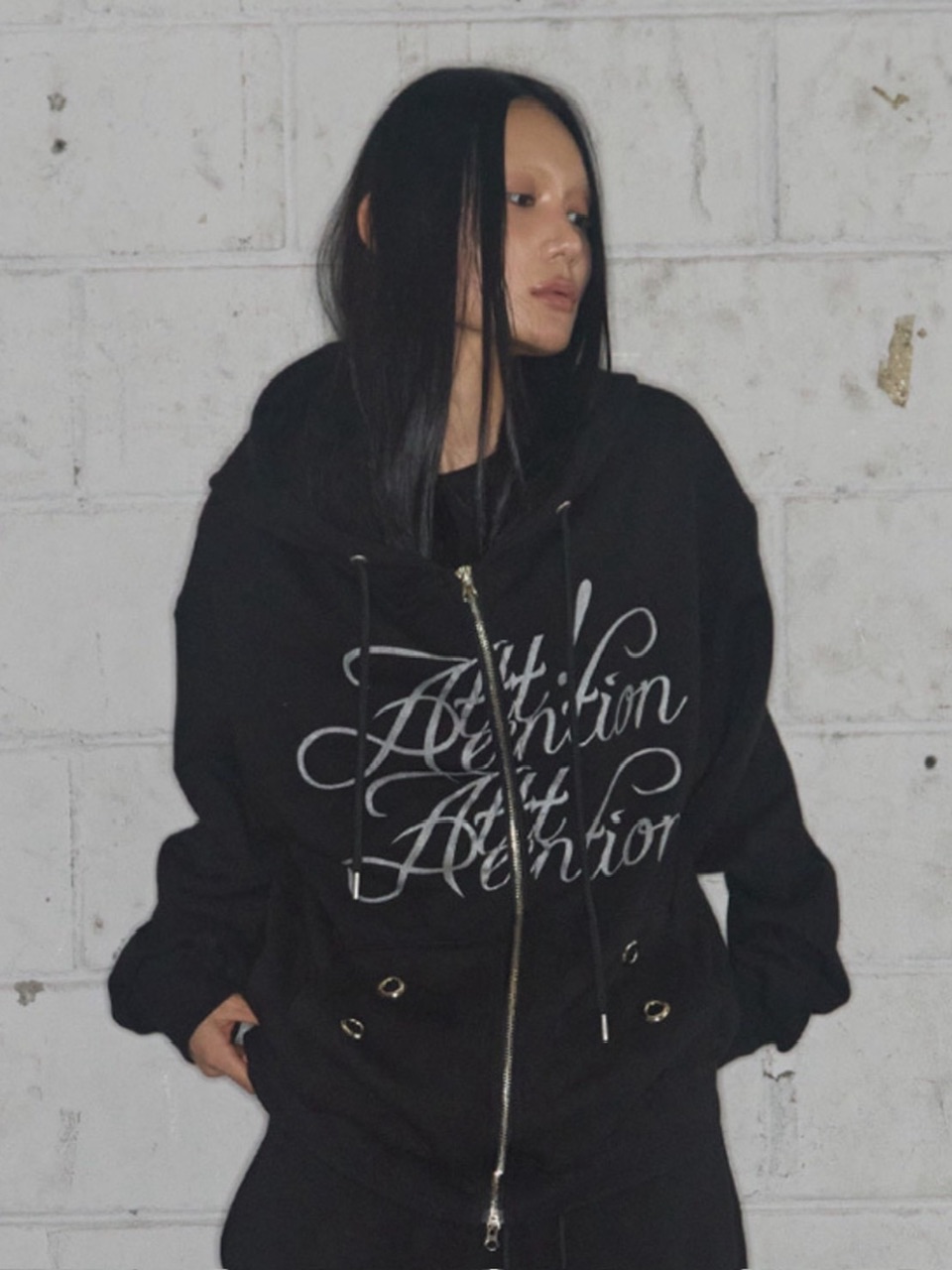 FANCY CLUB】ATTENTION EYELET HOODED ZIP-UP / 【ファンシークラブ