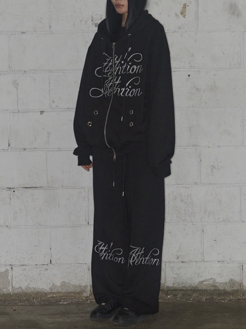 FANCY CLUB】ATTENTION EYELET HOODED ZIP-UP / 【ファンシークラブ