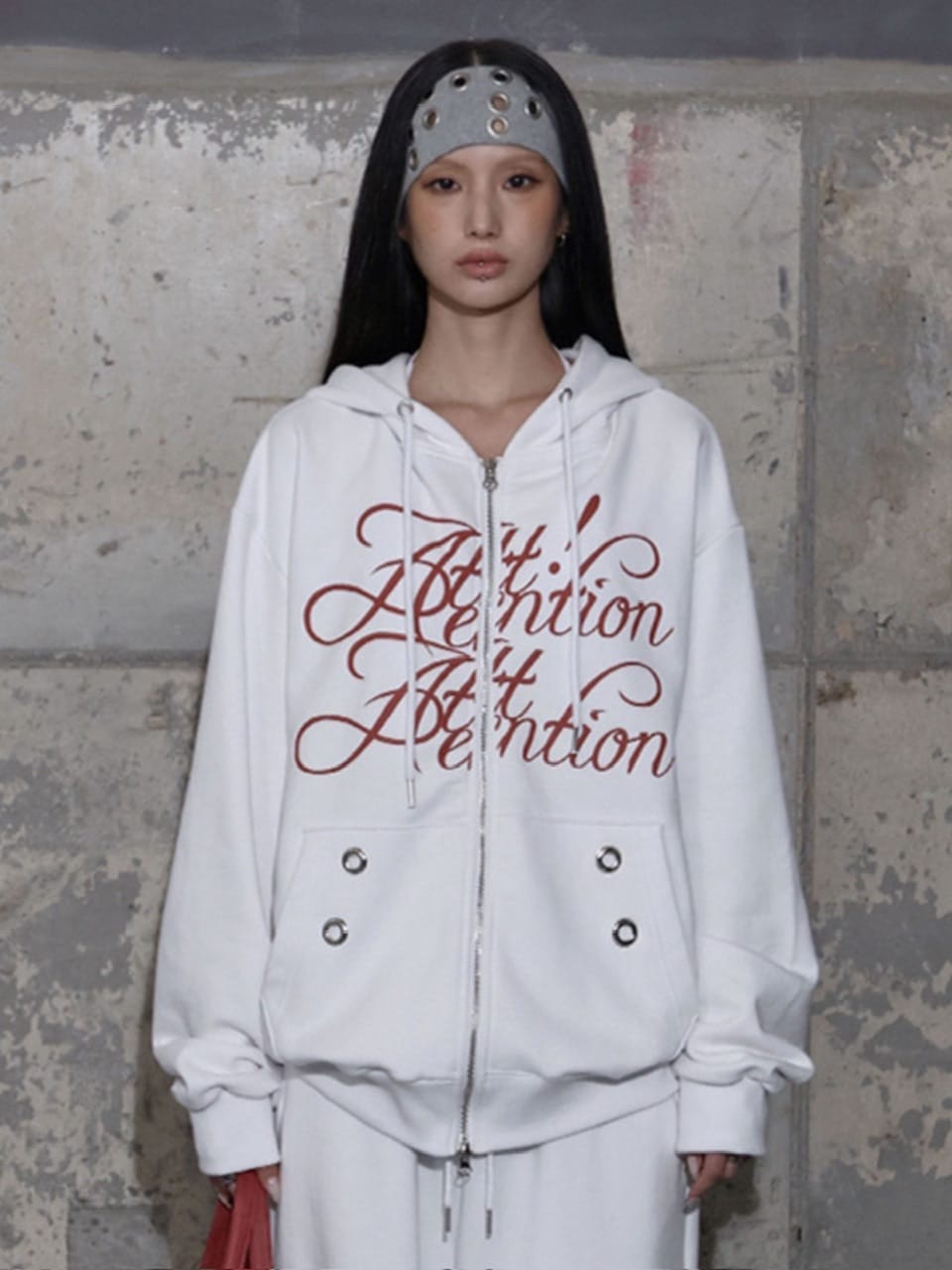 FANCY CLUB】ATTENTION EYELET HOODED ZIP-UP / 【ファンシークラブ