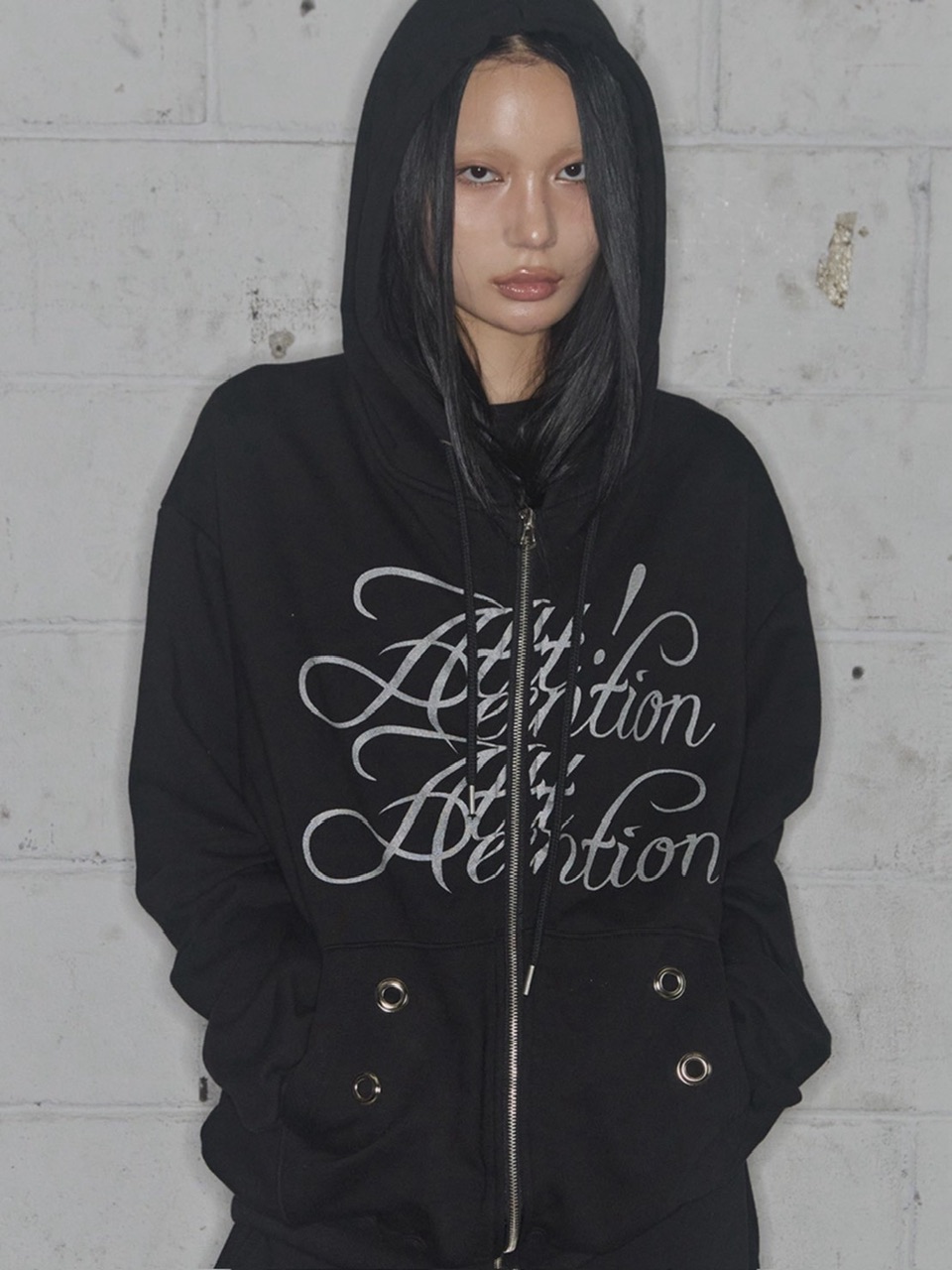 FANCY CLUB】ATTENTION EYELET HOODED ZIP-UP / 【ファンシー