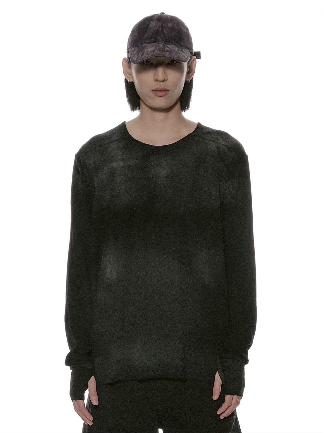 d5ove】Basic Washed Long-sleeved Tee / 【ダヴ】スモークウォッシュ