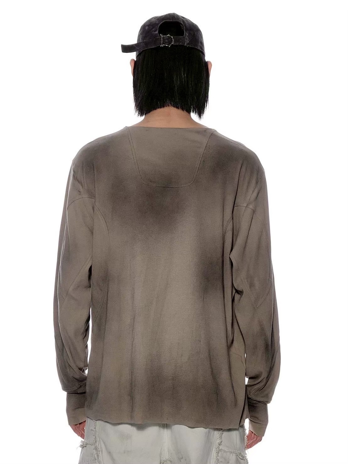 トップス d5ove Basic Washed Long-sleeved Tee d5ove】Basic Washed Long-sleeved Tee / 【ダヴ】スモークウォッシュ
