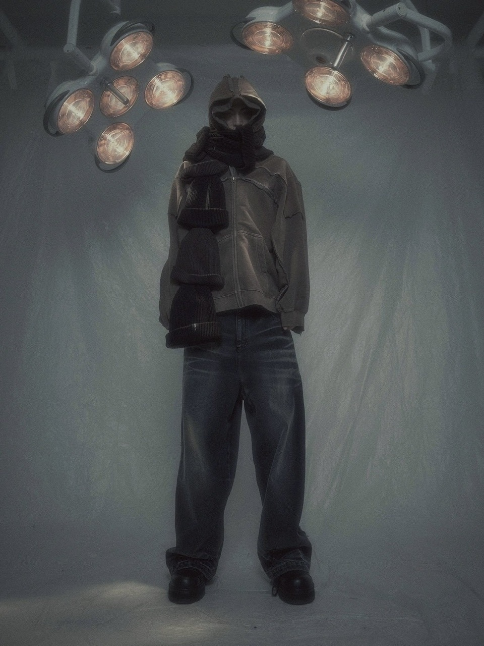 【SURGERY】surgery bone cutting denim wide pants / 【サージェリー】サージェリー ボーン カッティング デニム ワイド パンツ