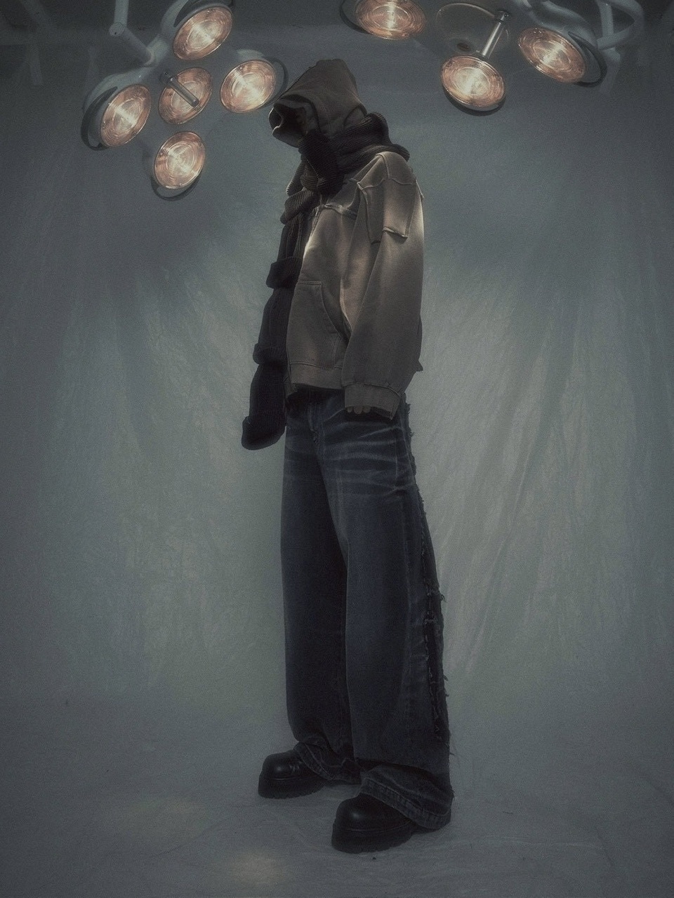 【SURGERY】surgery bone cutting denim wide pants / 【サージェリー】サージェリー ボーン カッティング デニム ワイド パンツ