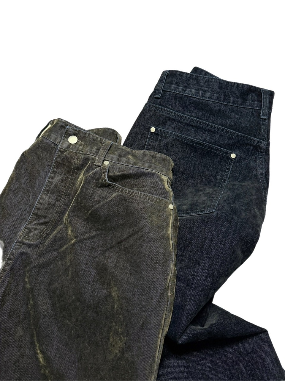 受注制【Chikashitsu +】velvet touch buggy denim pants