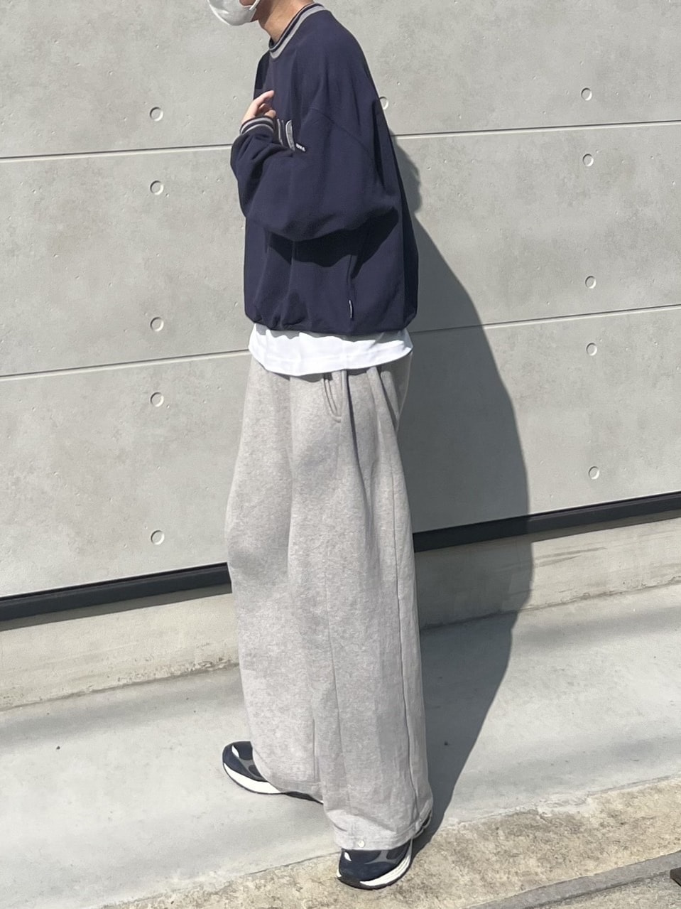 受注制【Chikashitsu +】snap button sweat pants (2color)