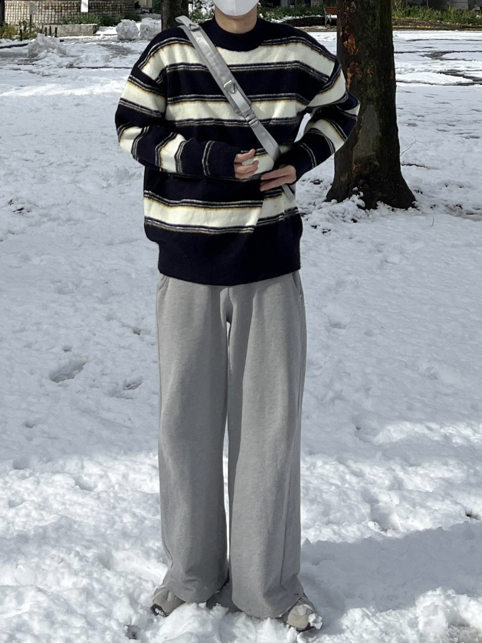 受注制【Chikashitsu +】snap button sweat pants (2color) | OUR