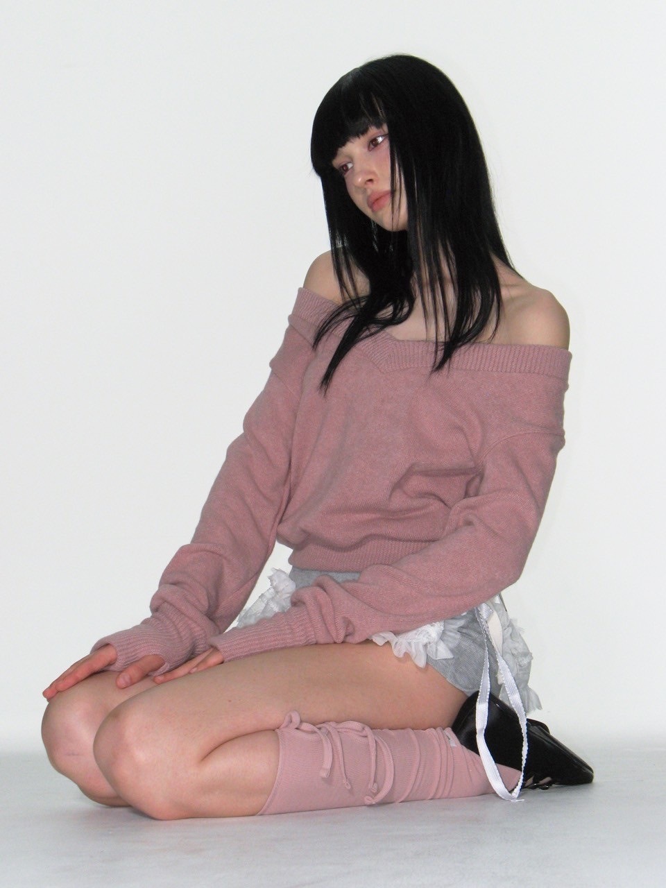 CRANK】RIBBON WARMER V-NECK KNITWEAR | OUR BRAND,CRANK | PRESSING 