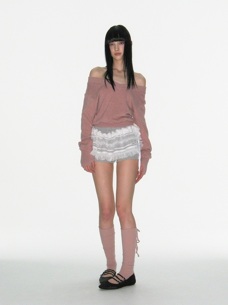 CRANK】RIBBON WARMER V-NECK KNITWEAR | OUR BRAND,CRANK | PRESSING 