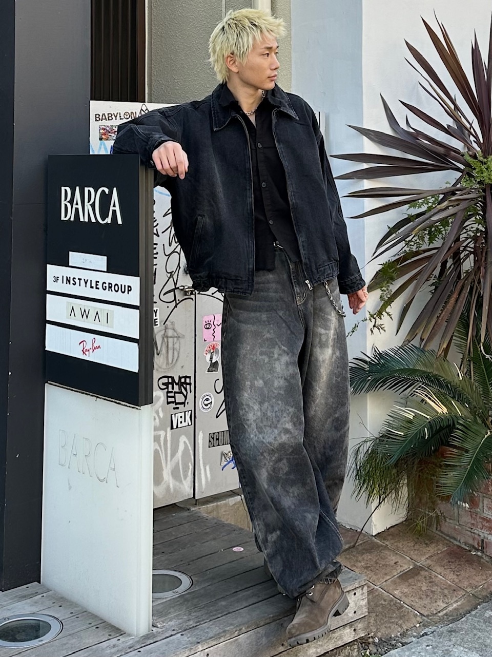 大阪店WEB限定受注制【Chikashitsu +】dirty wash balloon denim