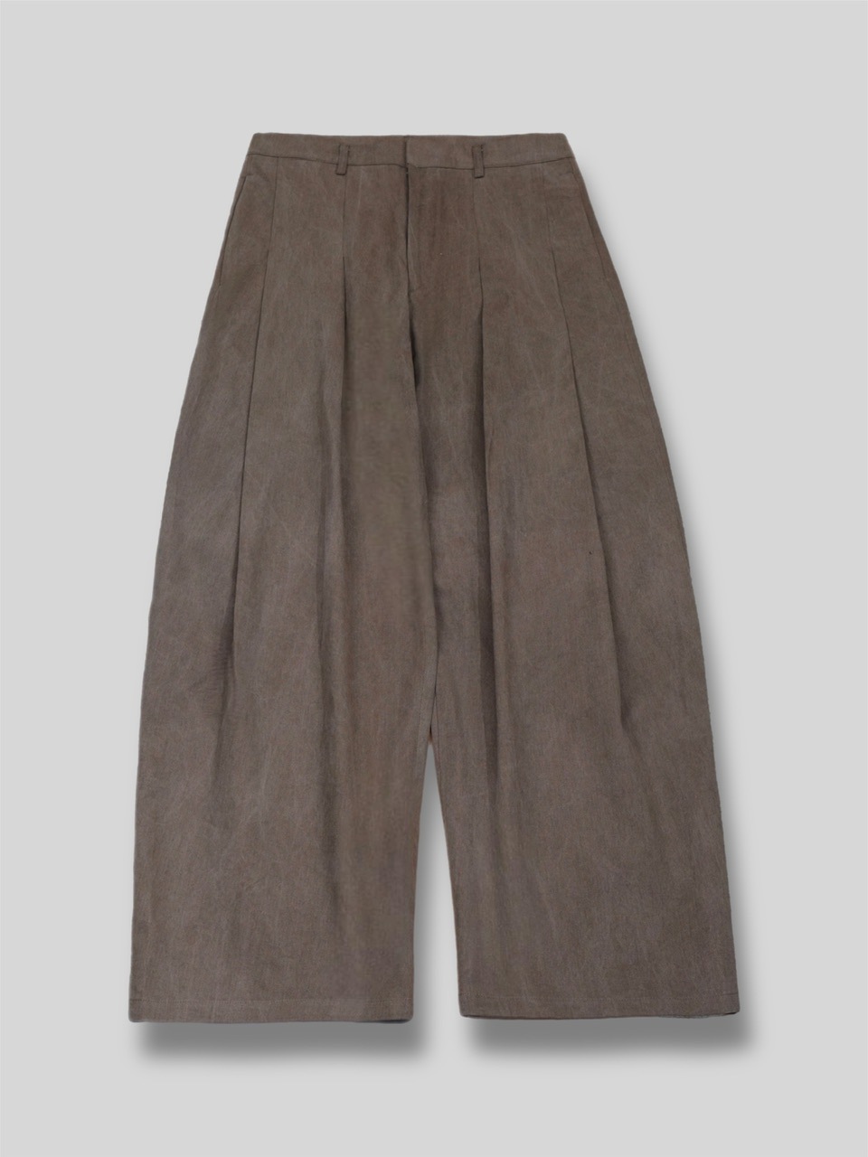 東京店WEB限定受注制【Chikashitsu +】deep tuck cotton wide slacks (3color)