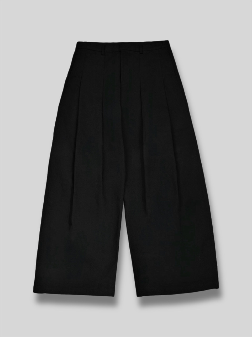 東京店WEB限定受注制【Chikashitsu +】deep tuck cotton wide slacks