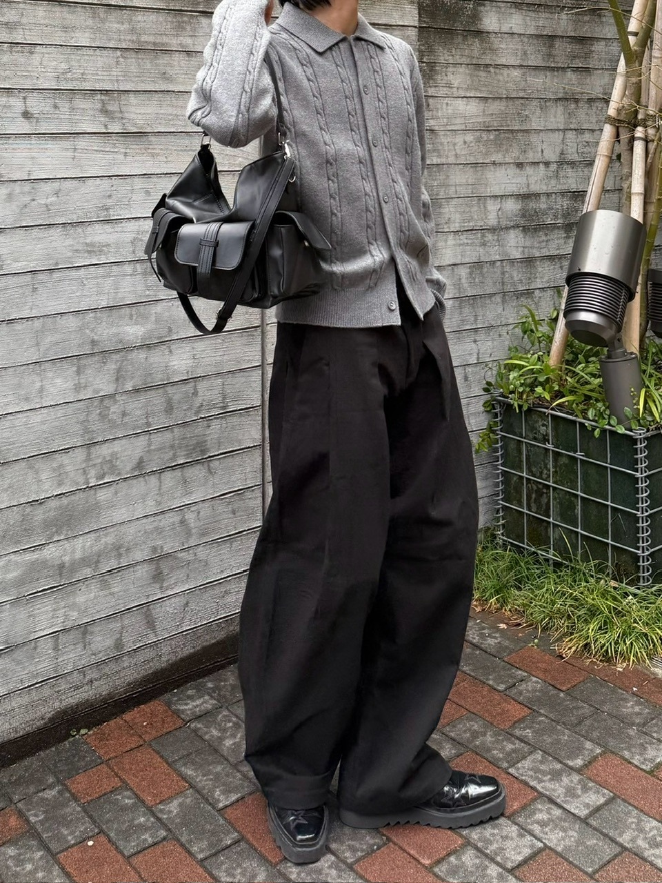 東京店WEB限定受注制【Chikashitsu +】deep tuck cotton wide slacks (3color)