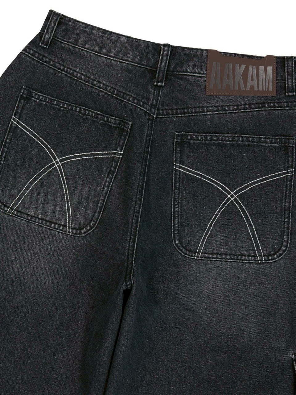 AAKAM】Camo Patch Bermuda Denim Cargo Pants | OUR BRAND