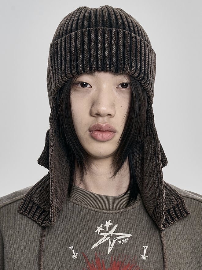 AJOBYAJO】Washed Knit Trooper Hat / 【アジョバイアジョ