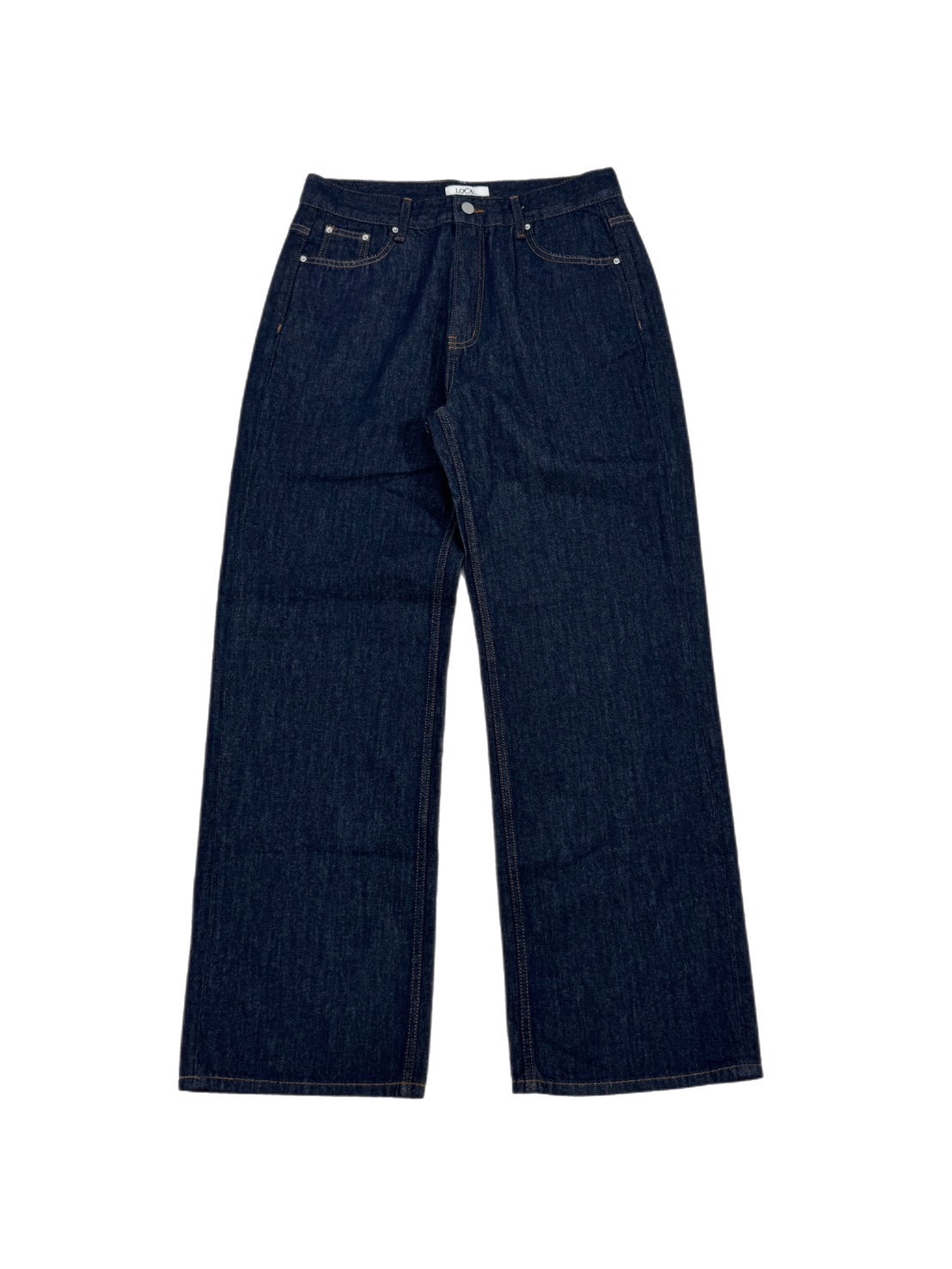 受注制【Chikashitsu +】semi wide rigid denim pants