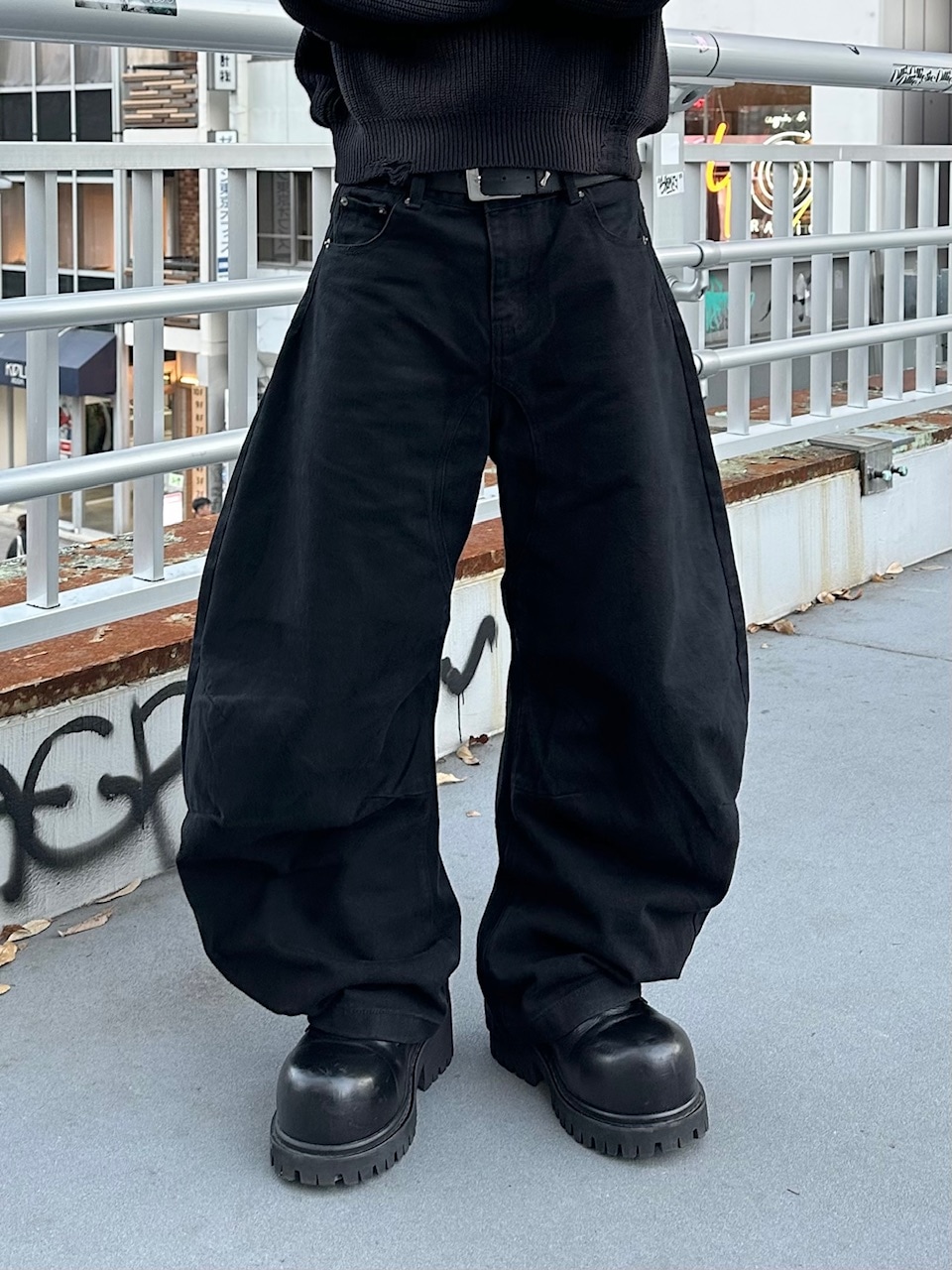 大阪店WEB限定受注制【Chikashitsu +】deep ballon curve pants