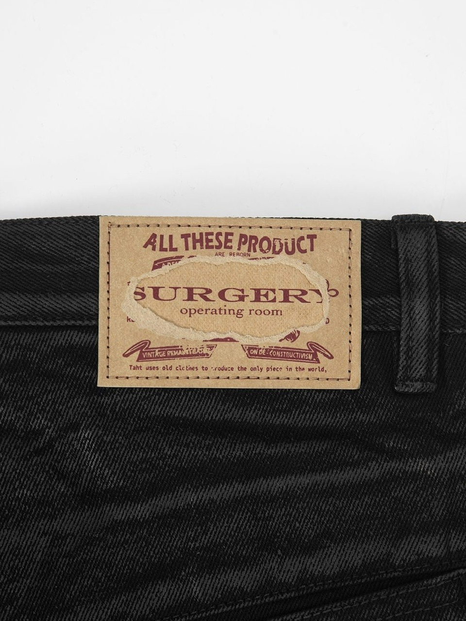 【SURGERY】surgery bone cutting wide burnished pants / 【サージェリー】サージェリー ボーン カッティング デニム ワイド パンツ