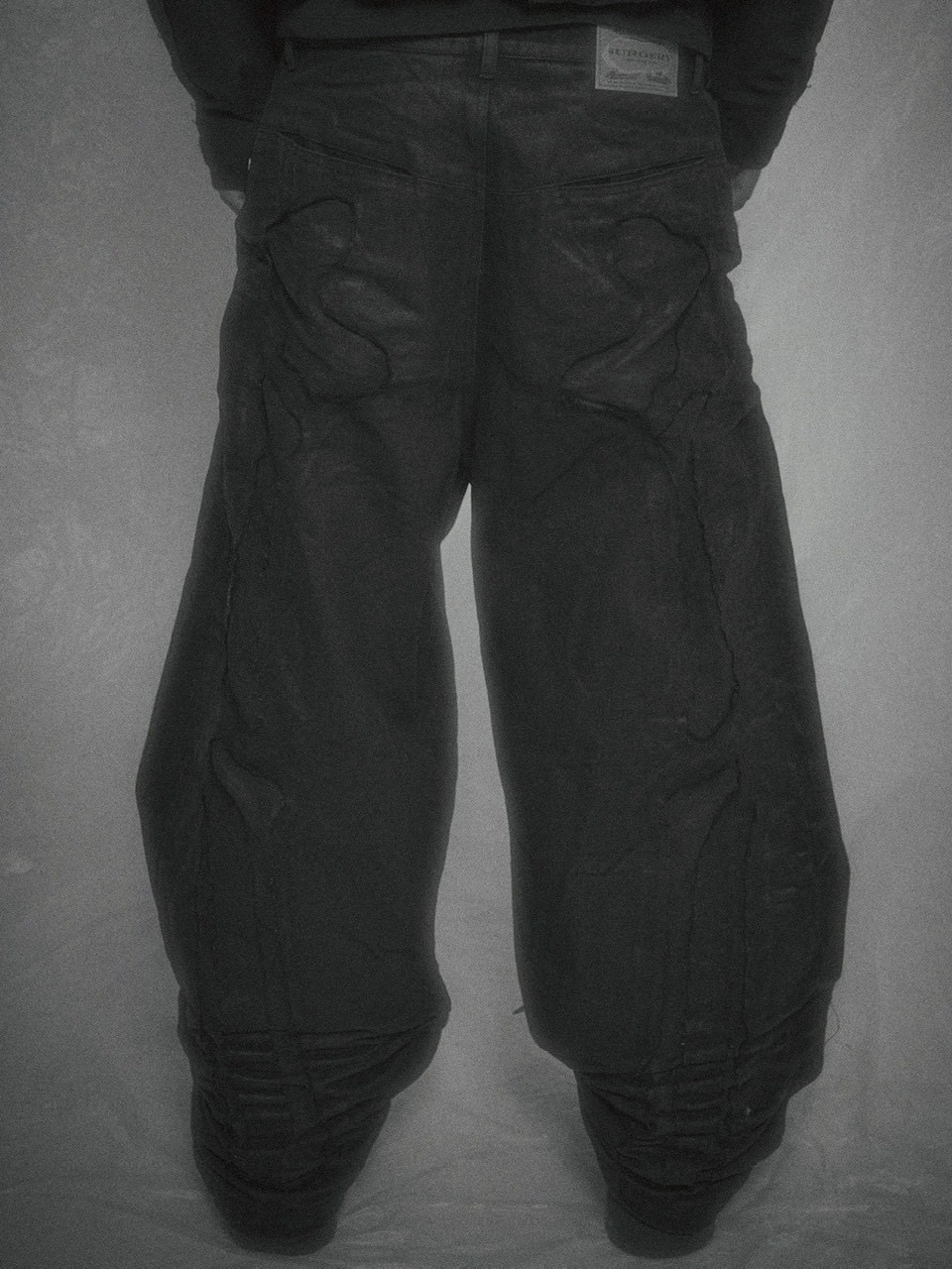 【SURGERY】surgery bone cutting wide burnished pants / 【サージェリー】サージェリー ボーン カッティング デニム ワイド パンツ