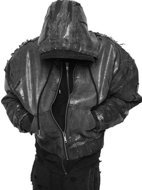 【RACER WORLDWIDE】Black Waxed Denim Bomber