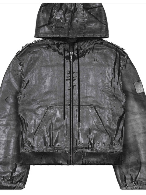 【RACER WORLDWIDE】Black Waxed Denim Bomber