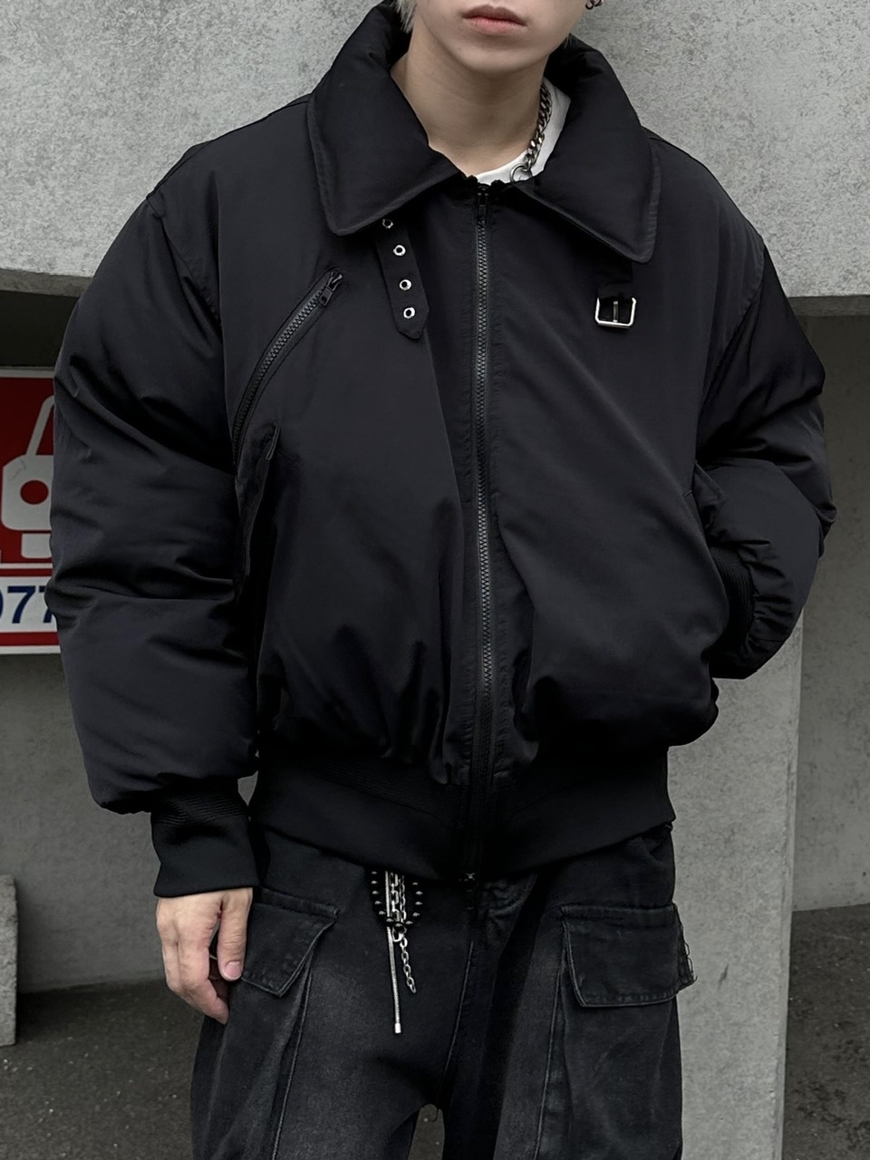 大阪店WEB限定受注制【Chikashitsu +】stand neck padding jacket