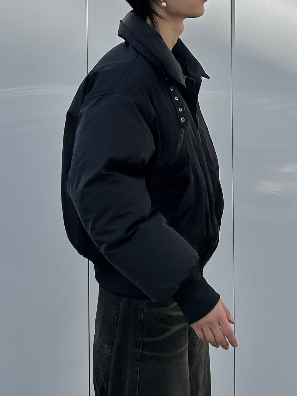 【Chikashitsu+】stand neck padding jacket 大阪店WEB限定受注制【Chikashitsu +】stand neck padding jacket