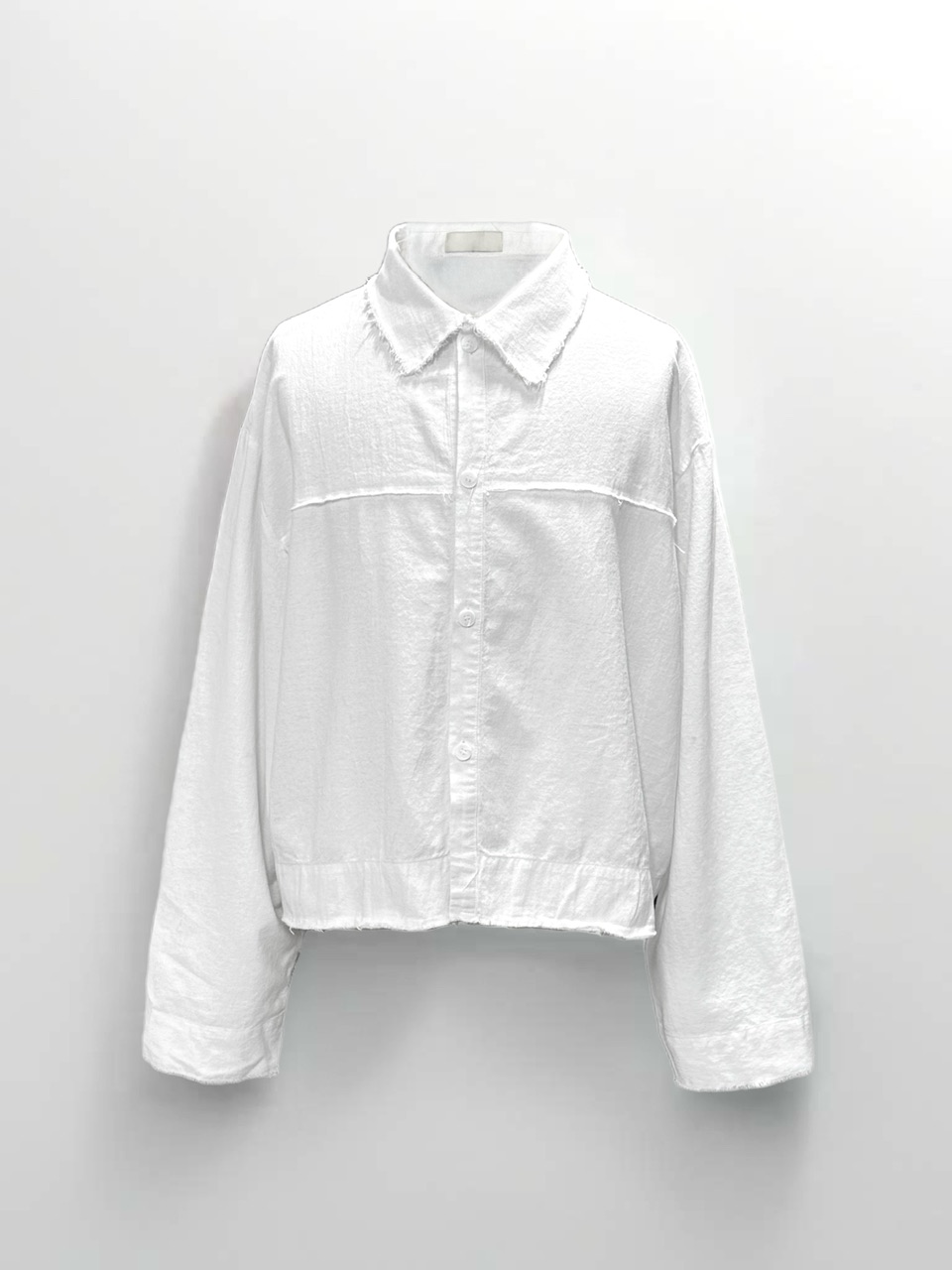 【Chikashitsu +】Loose fit cropped shirt 東京店WEB限定受注制【Chikashitsu +】Loose fit cropped shirt