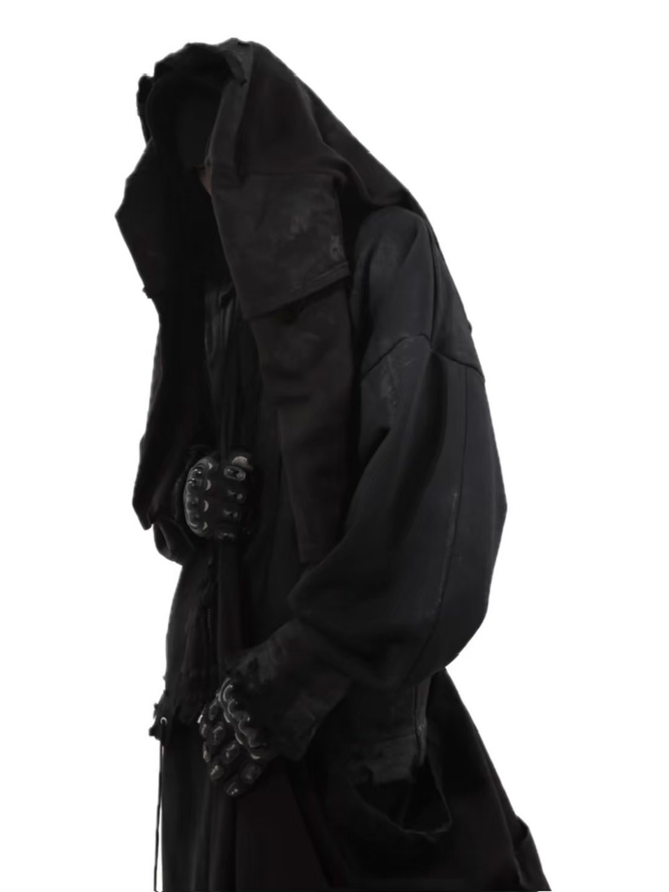 CONCEPT NOTHING デストロイzipフーディー パーカー CONCEPT NOTHING】AB INFERNO DESTROYED BLACK ZIPPER HOODIE | OUR