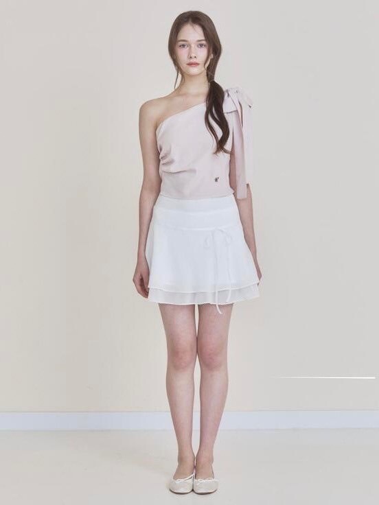 NOTYOURROSE】Sia top / 【ノットユアローズ】リボンワンショルダー