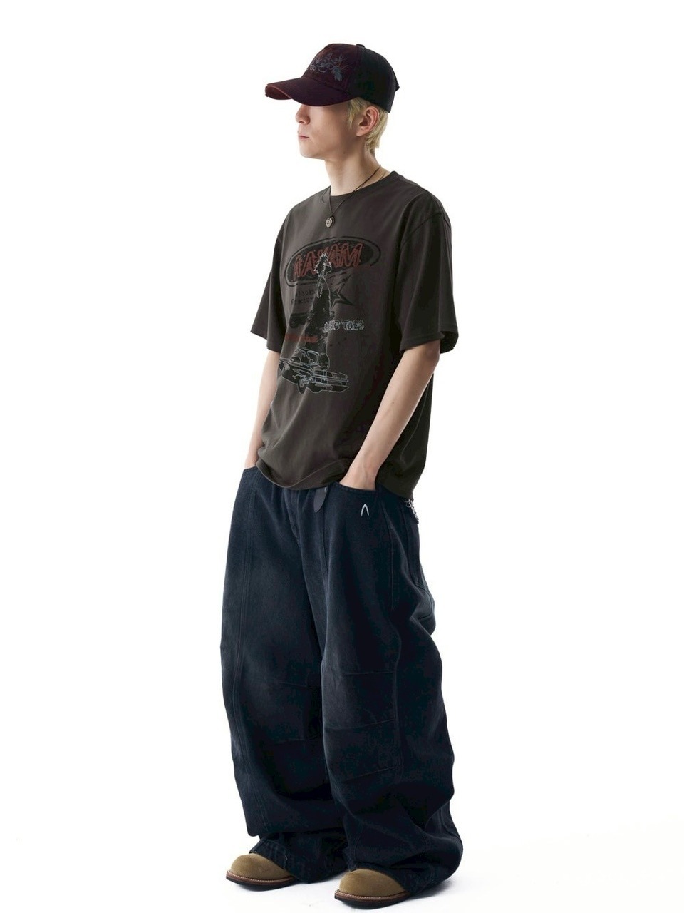 AAKAM】Knee Pin-tuck Washed Denim Pants | OUR BRAND,AAKAM