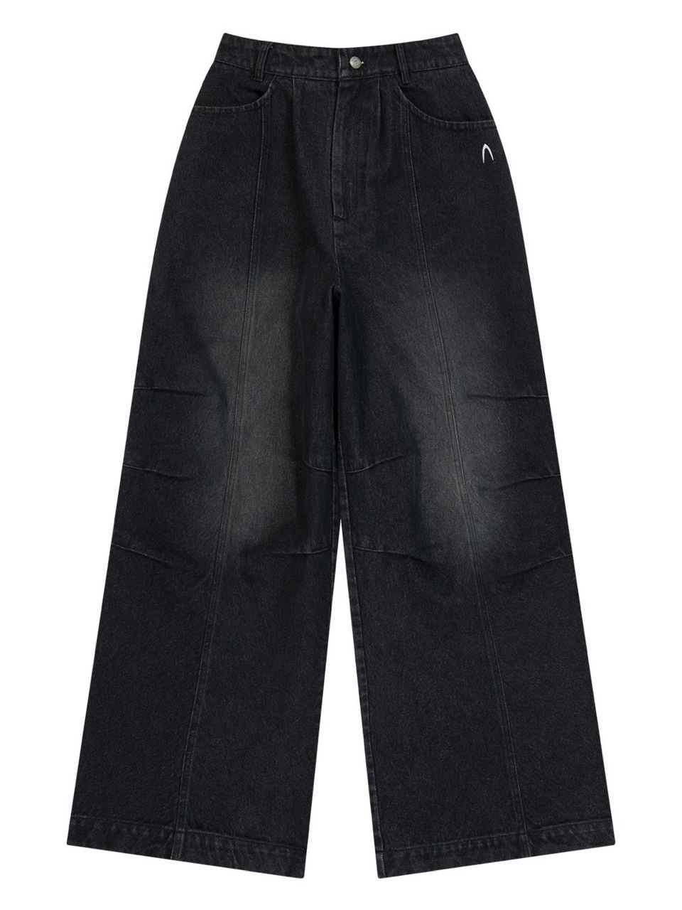 AAKAM】Knee Pin-tuck Washed Denim Pants | OUR BRAND,AAKAM