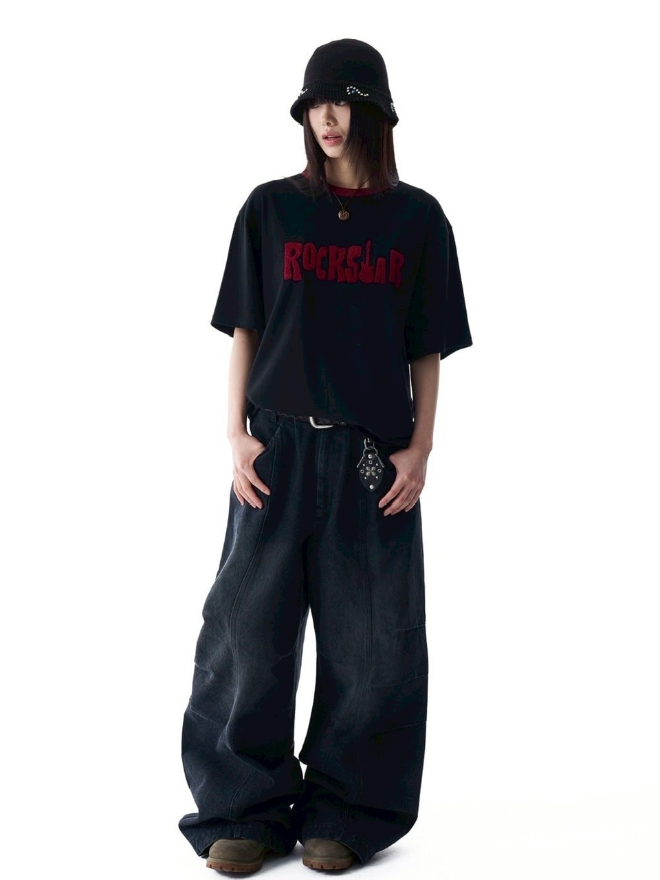 AAKAM】Knee Pin-tuck Washed Denim Pants | OUR BRAND,AAKAM