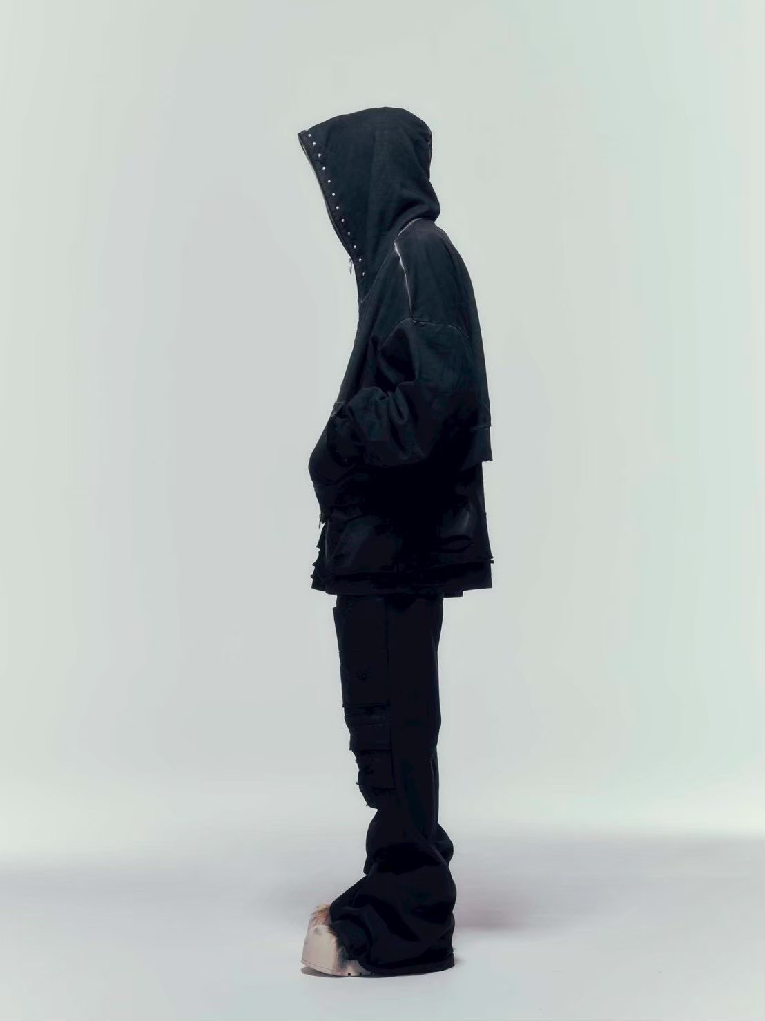 【DIG YOUR OWN GRAVE】COATING SLASH FLARE PANTS /【ディグユアオウングレイブ】コーティングダメージフレアパンツ