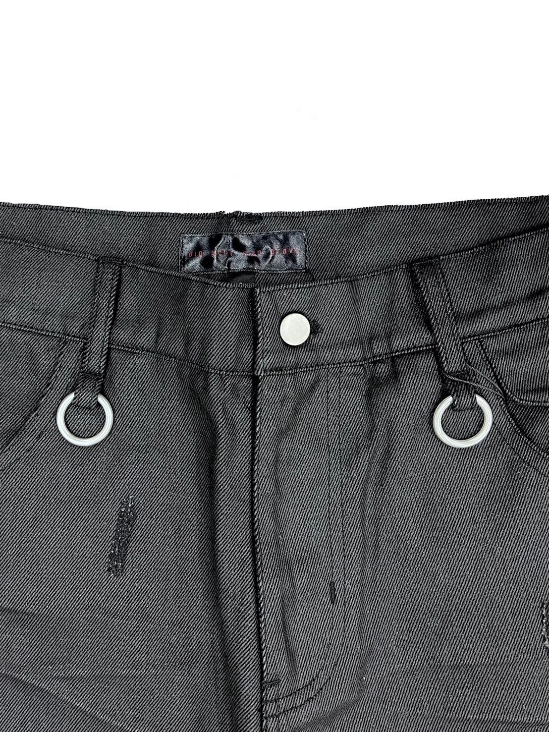 【DIG YOUR OWN GRAVE】COATING SLASH FLARE PANTS /【ディグユアオウングレイブ】コーティングダメージフレアパンツ