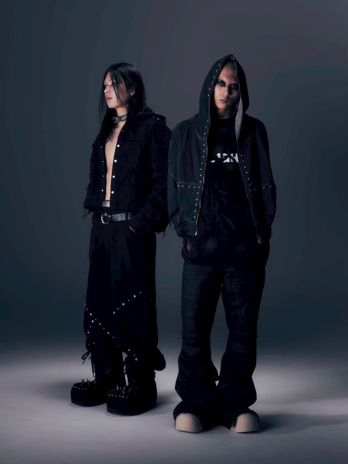 【DIG YOUR OWN GRAVE】COATING SLASH FLARE PANTS /【ディグユアオウングレイブ】コーティングダメージフレアパンツ