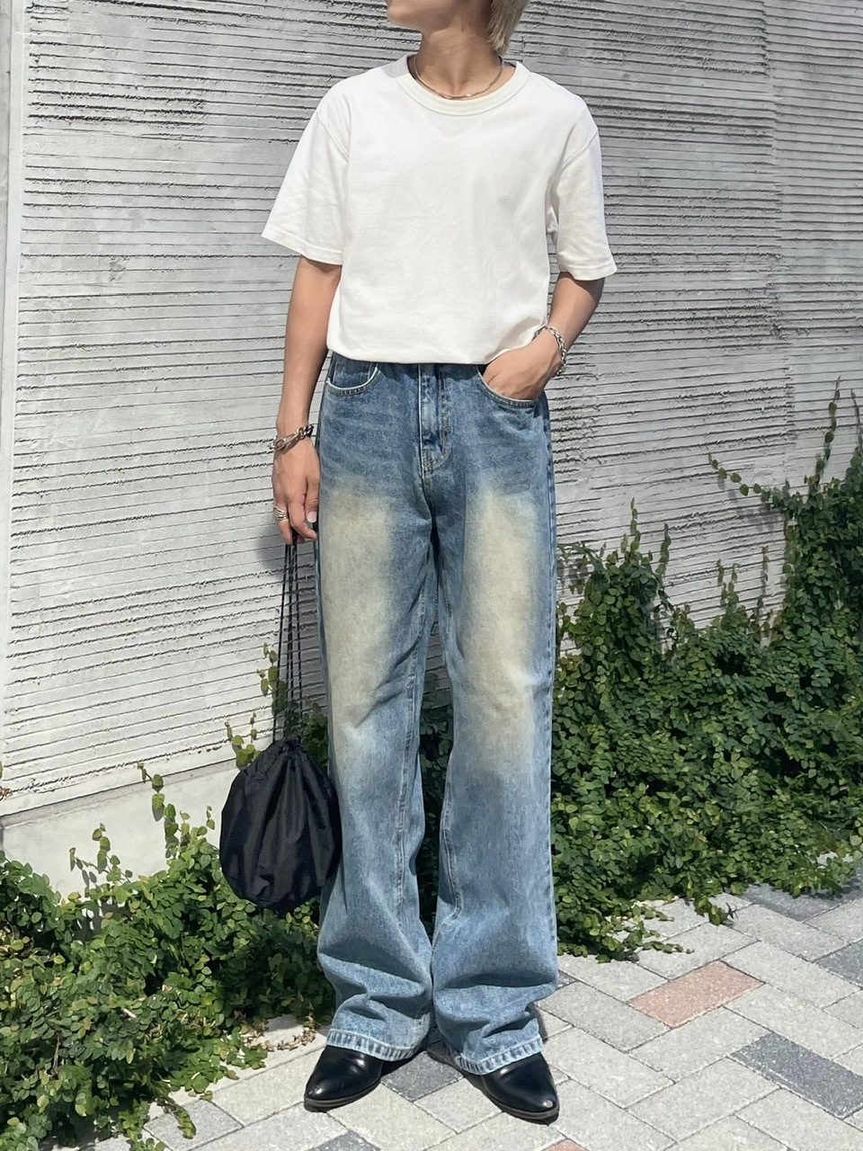 パンツ RENOL vintage wash denim wide pants RENOL】vintage wash denim pants (2color) | OUR BRAND,RENOL