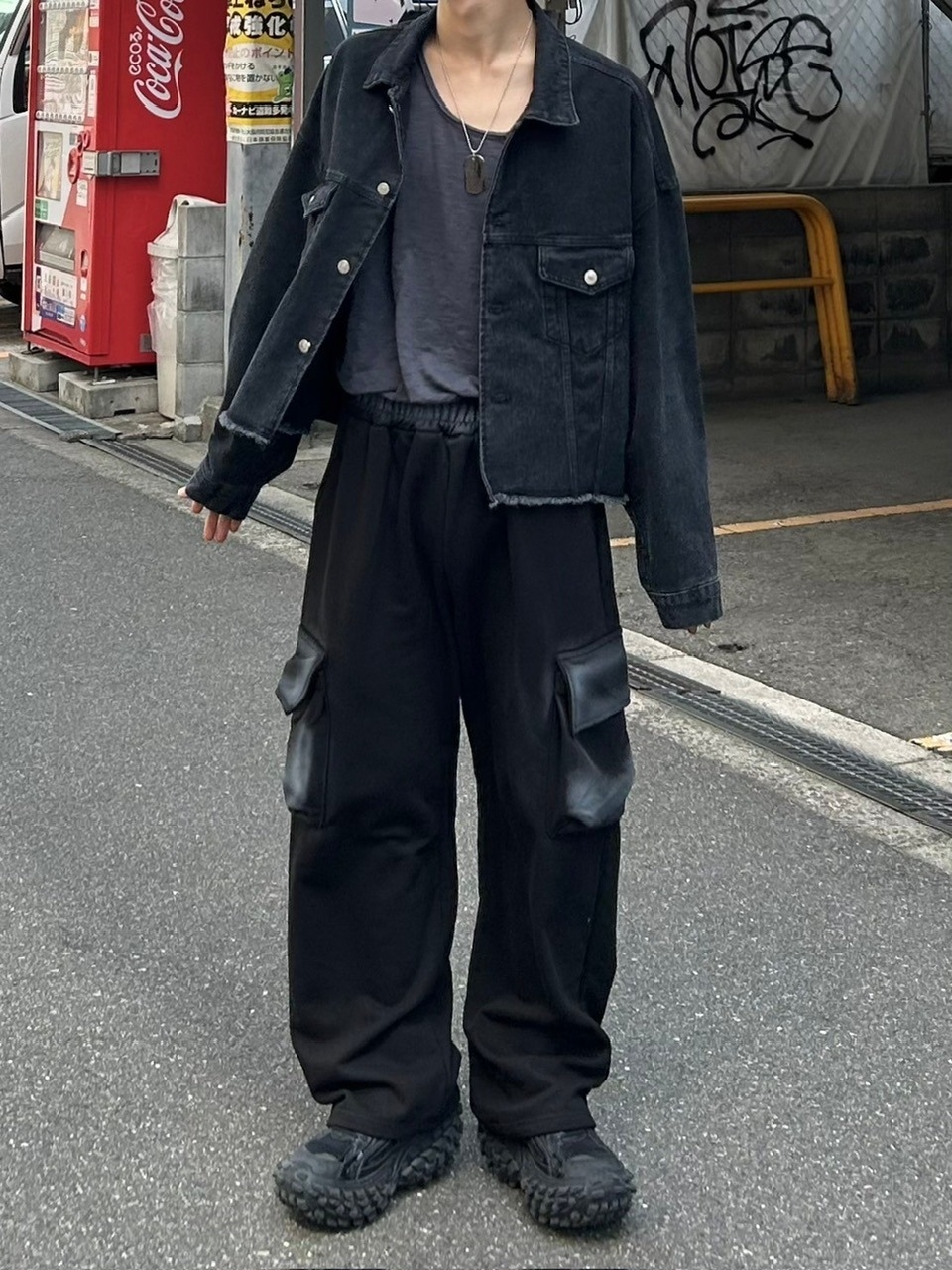 大阪店WEB限定【Chikashitsu +】washed sweat cargo pants (2color)