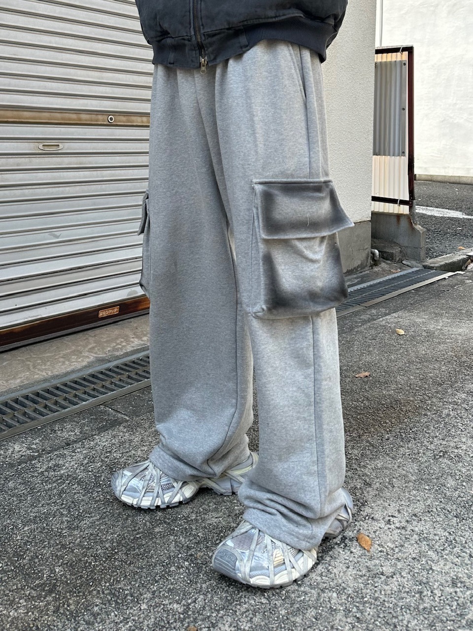 大阪店WEB限定【Chikashitsu +】washed sweat cargo pants