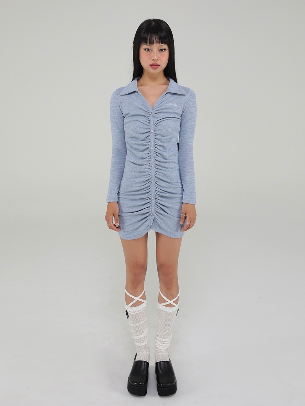 12/21 20:00 再販【Uglyshadow】LACE LONG SOCKS (5color)