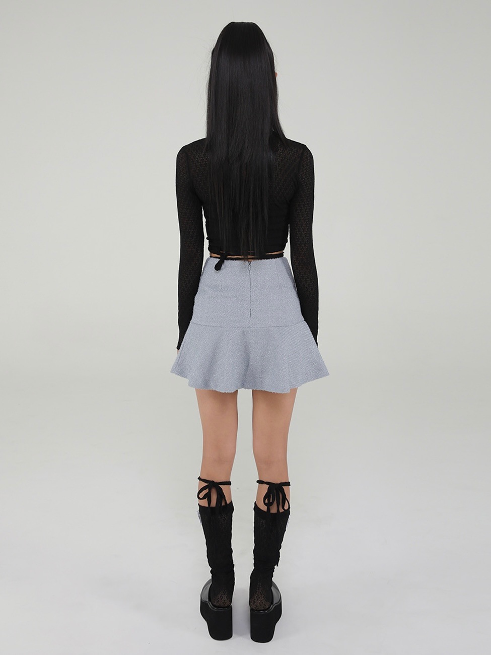 12/21 20:00 再販【Uglyshadow】LACE LONG SOCKS (5color)