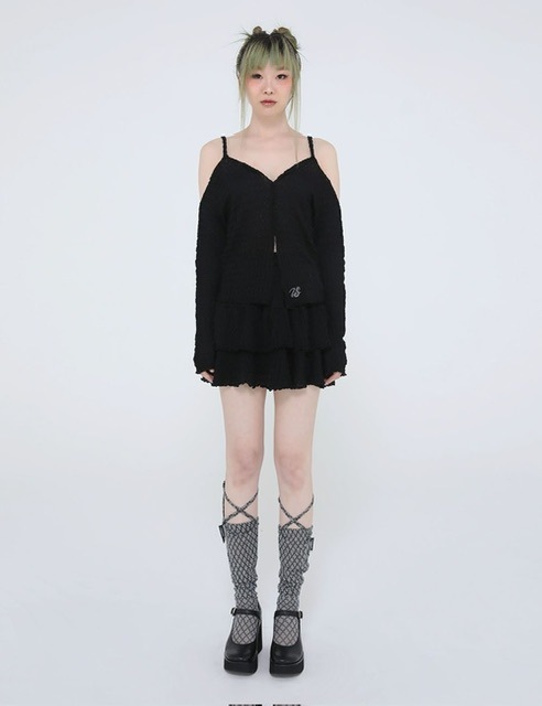 12/21 20:00 再販【Uglyshadow】LACE LONG SOCKS (5color)