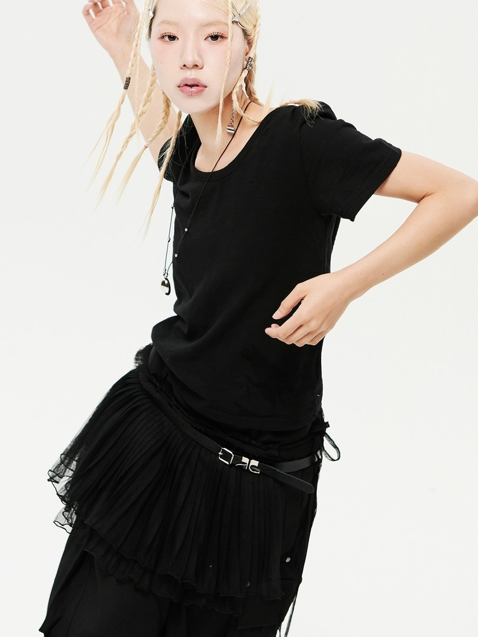 HOLY NUMBER 7】Ruffle layered short skirt / 【ホーリーナンバー
