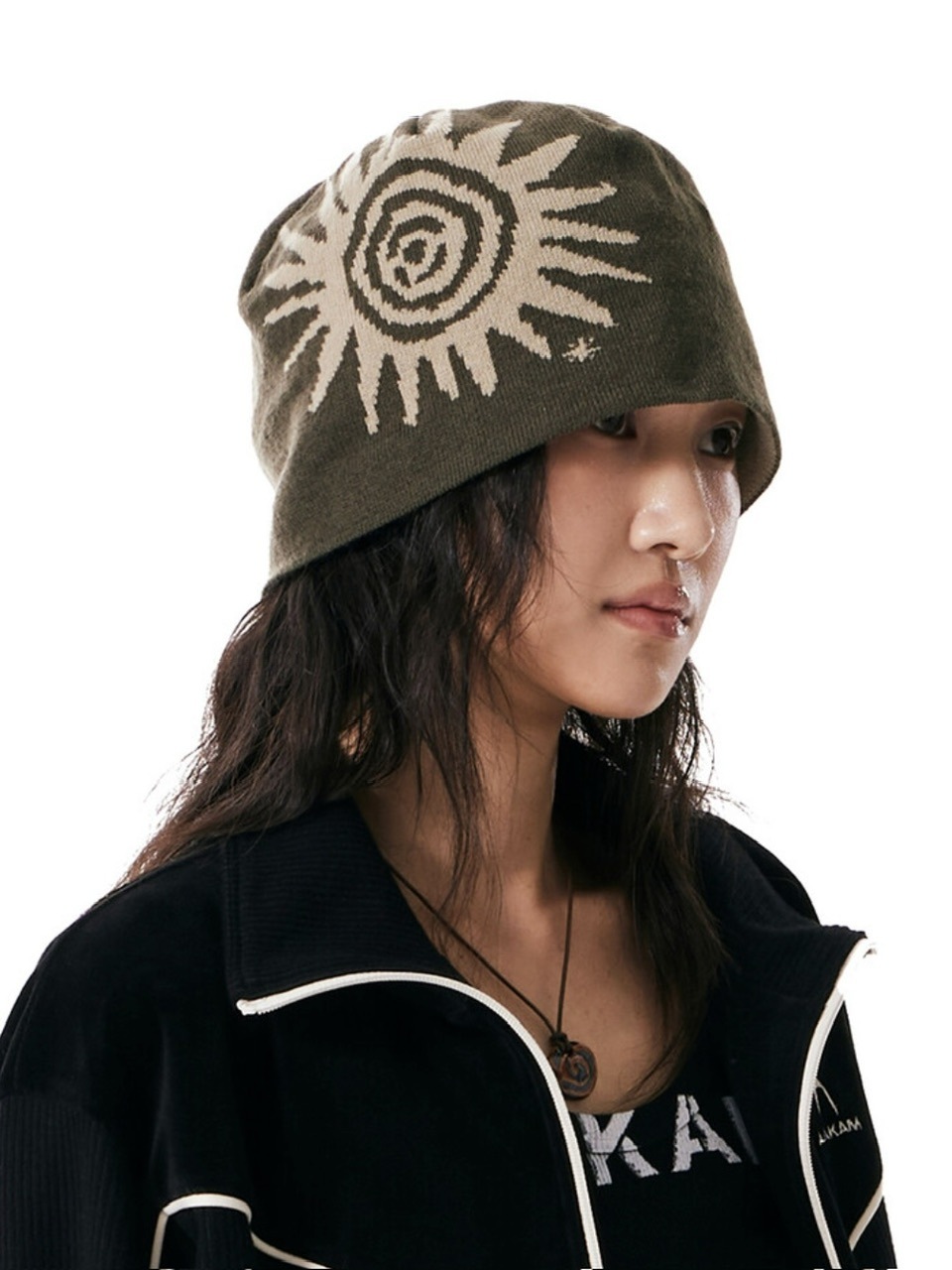 ◆24FW AAKAM Small Sun Jacquard Beanie/2色◆ 2/15再入荷【AAKAM】Sun Jacquard Beanie | OUR BRAND,AAKAM