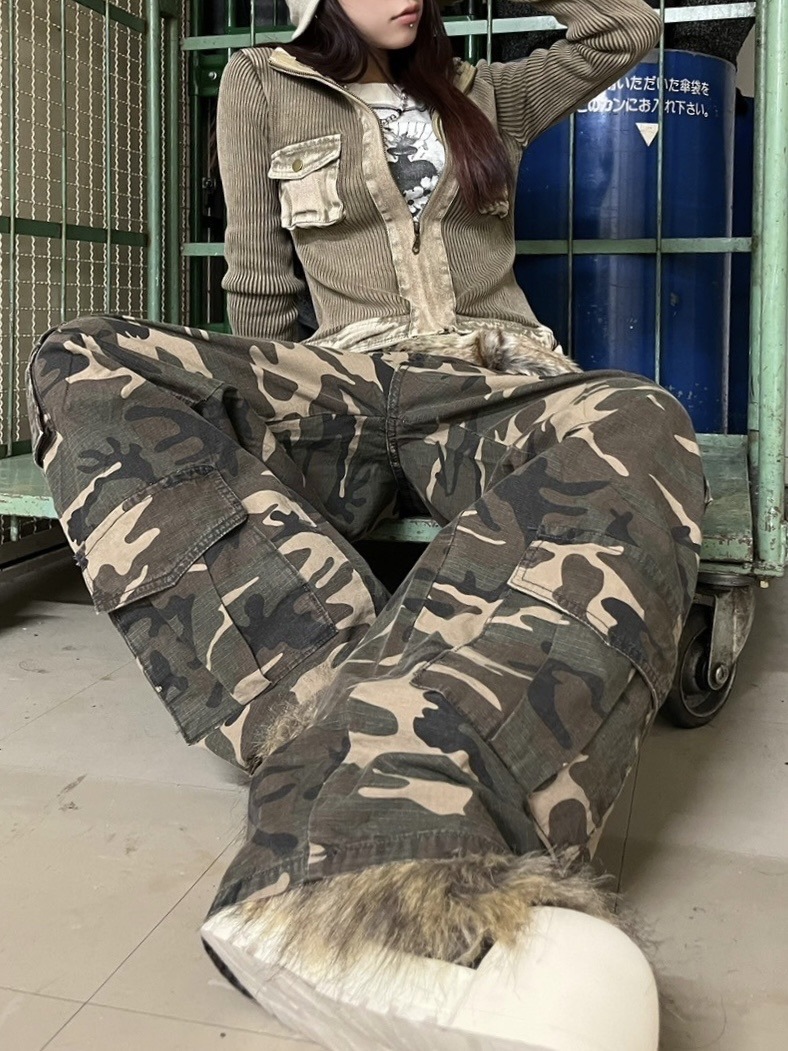 受注制【Never mind the XU】vintage pocket zip up jacket (2color)