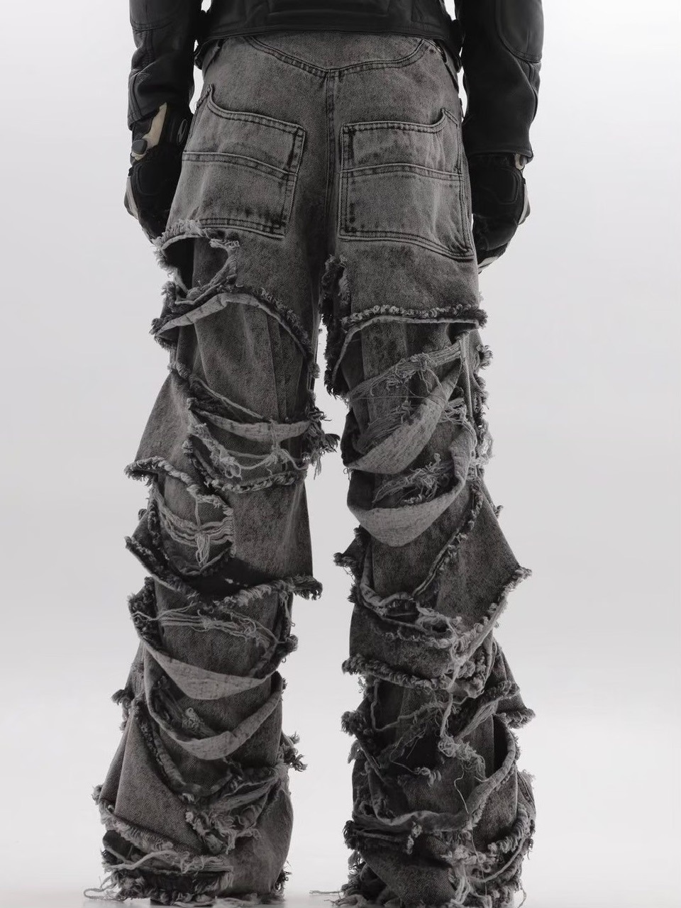 パンツ ASPHALT DISTRESSED DOUBLE LAYERED PANTS CONCEPT NOTHING】ASPHALT DISTRESSED DOUBLE LAYERED PANTS | OUR