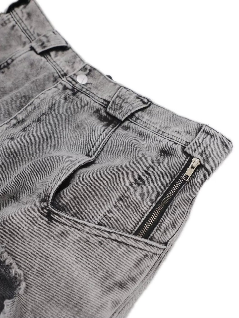 CONCEPT NOTHING】ASPHALT DISTRESSED DOUBLE LAYERED PANTS | OUR